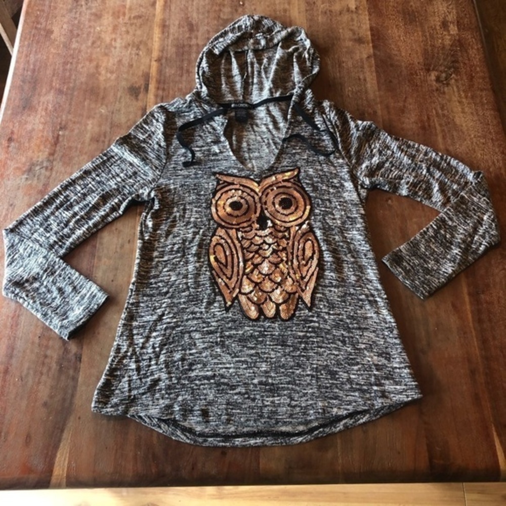 Miss Chievous Sequin Owl Hoodie